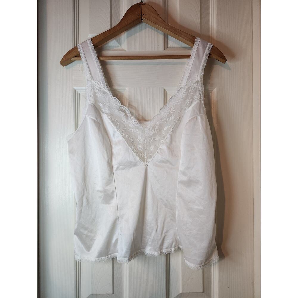 Vintage Impulse Lace and Nylon Cream Camisole